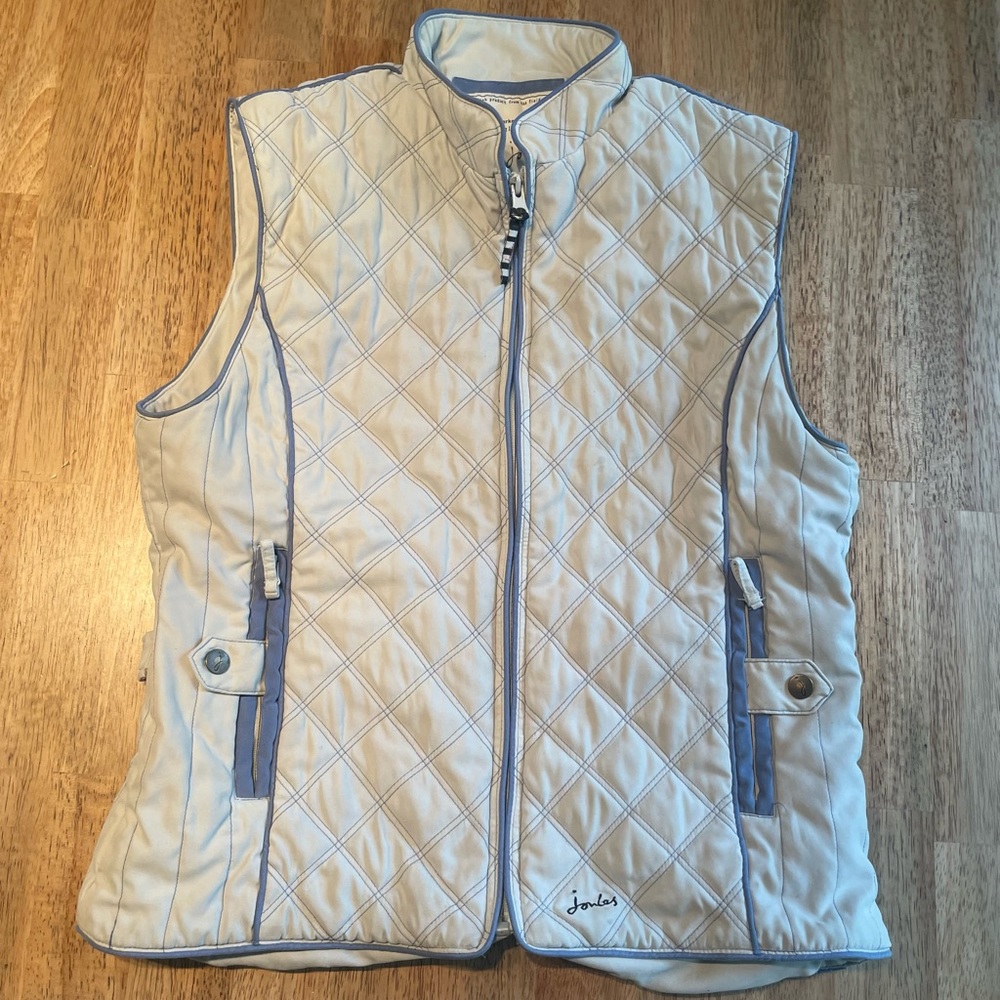 Joules Quilted Vest Light Blue Medium 8